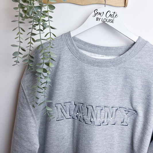 Nanny Personalised Sweatshirt central