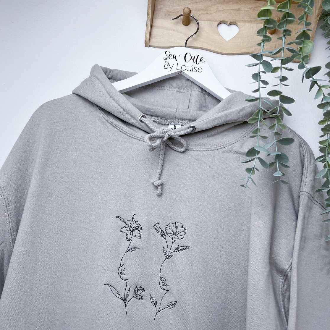 Birth Flower Portrait Hoodie